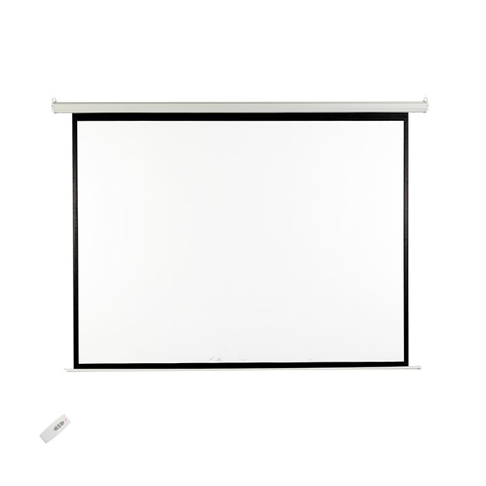 100 Inch Wall Mount Ceiling Projection Screen Retractable Remote Control