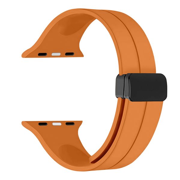 Magnetic Soft Silicone Watch Strap/Band For Apple Watch - 42/44/45/49mm