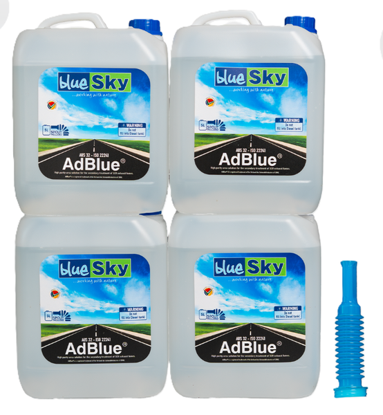 Blue Sky AdBlue Containers &amp; Spout - 5L - 4-Pack