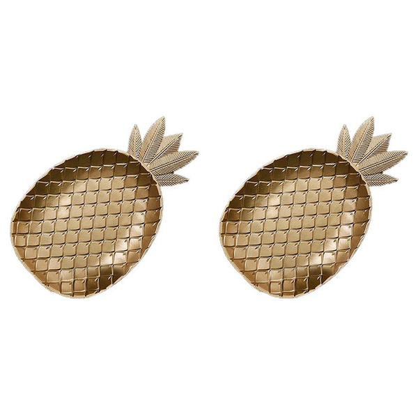 Decorative Tray Gold Pineapple Serving Tray Jewelry Pallet (Large)