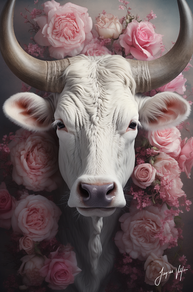 Rose Nguni Canvas Wall Art