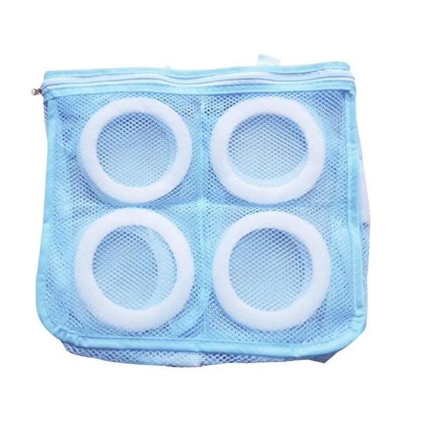 Shoe's,Laundry Bra , Socks and Underwear Garments Wash Baby Blue bag