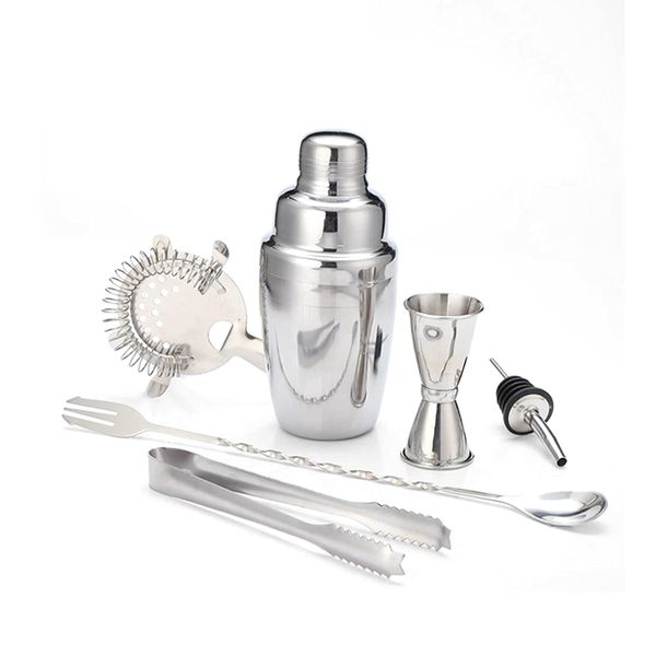 Cocktail Shaker Drink Stirrer Bartender Kit - 6 Piece Set
