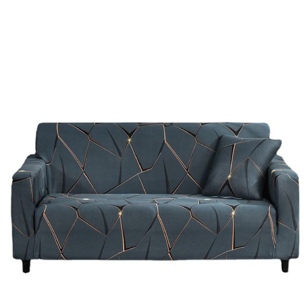 Couch Cover Hot Selling Silk Printing Stretch Material-Sci-Fi Blue