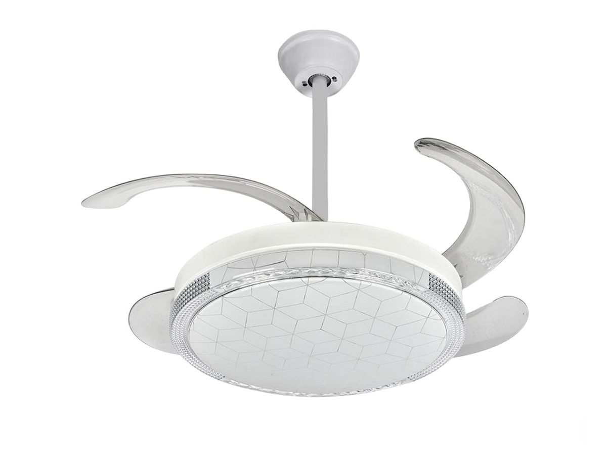 retractable ceiling fan with light remote