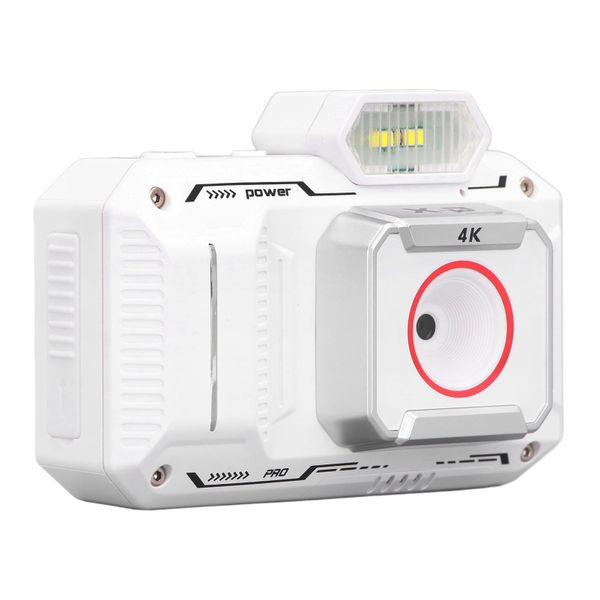 4K 65MP Digital Camera, 18x Zoom, 2.88" LCD, Multiple Filters, White