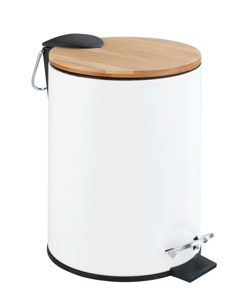 Wenko - Pedal Bin - 3L - Easy Close - Tortona - White Matte