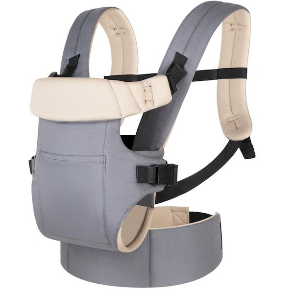 Adjustable Baby Carrier with Waist Support - Grey