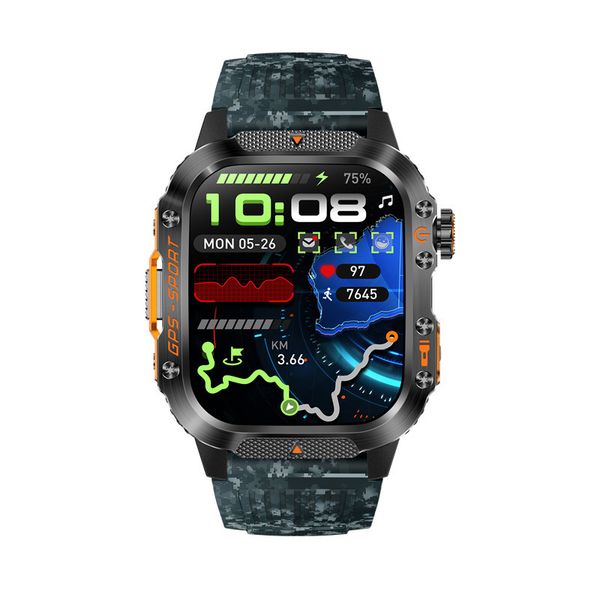 Camo Blue Ht36 Gps Smartwatch Ip68 30M Bt Call image