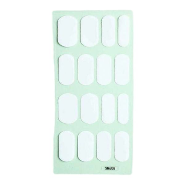 Ivory White Waterproof Nail Art Stickers