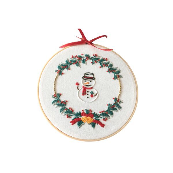 Christmas Snowman Embroidery DIY Kit