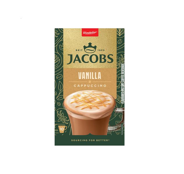 JACOBS Vanilla Cappuccino Instant Coffee - 10 pack (10x14.7g)