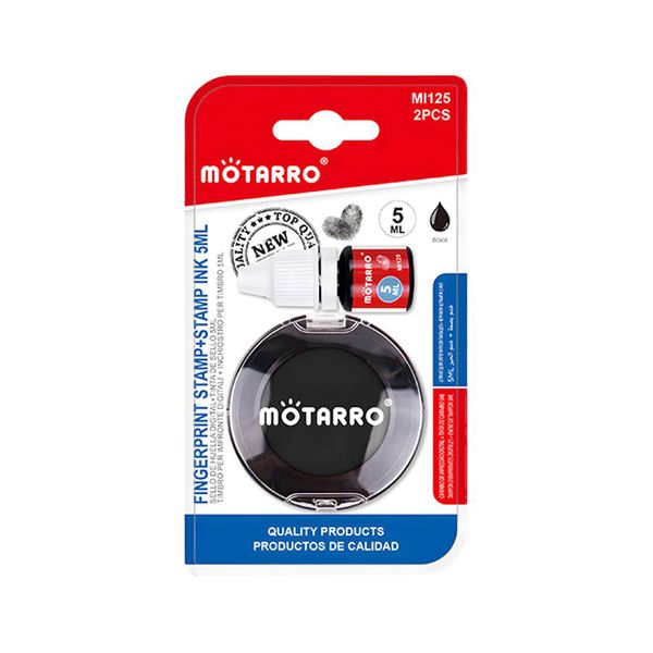 Quality Black Fingerprint Stamp With 5ML Stamp Ink Bottle