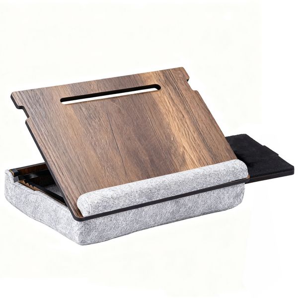 Height Adjustable Office Desk Padded Lap Laptop Desk Computer Book Tablet