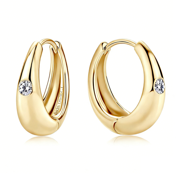 ZELTRYN Light Luxury Style Sterling Silver Moissanite Earrings