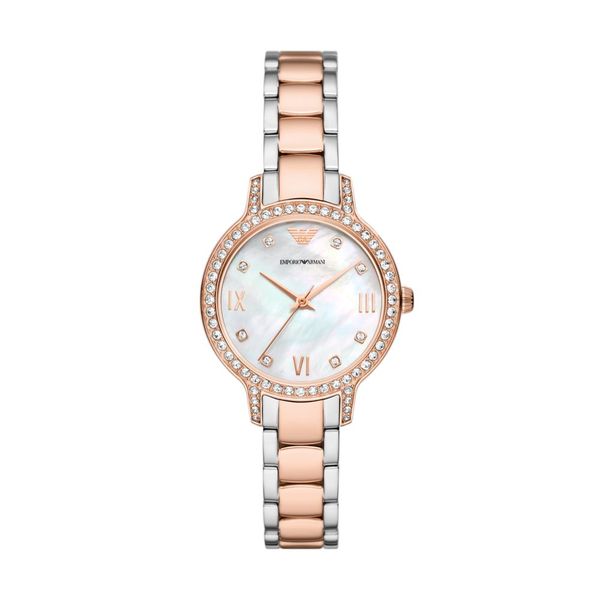 Armani Womens Rose Gold Stainless Steel Watch-AR11499