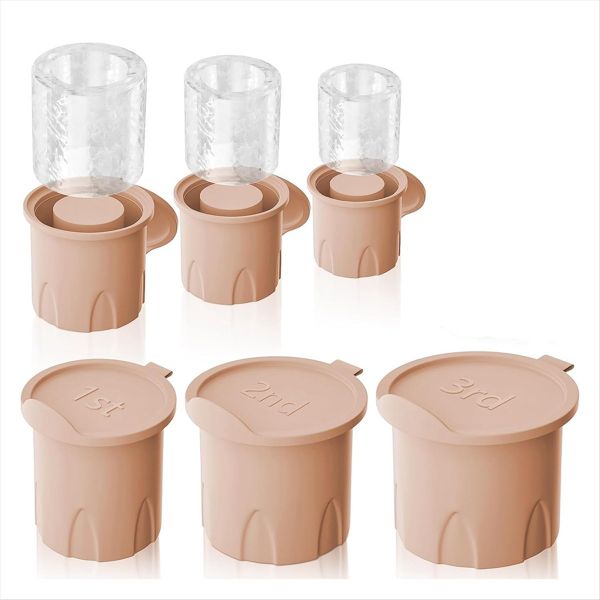 Ice Mold, Ice-Cube Tray for Tumbler/Stanley Cup, 3 Pcs Silicone Hollow Ice