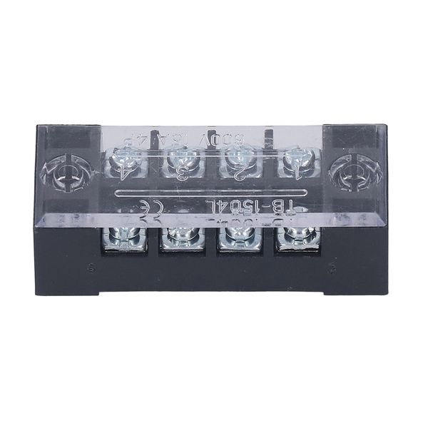 4 Bit Terminal Strip 5pcs Dual Row Brass Barrier Block 15A 600V