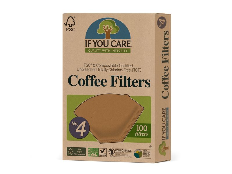 If You Care No. 4 Coffee Filters, Pack of 100