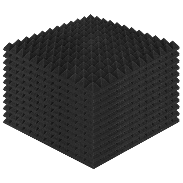 12 Pack Pyramid Shape Soundproof Foam Sound Proof Padding Treatment Panel f