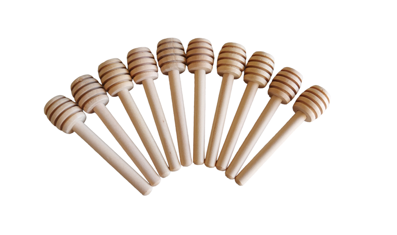 Wooden Honey Dippers 10cm - Pack of 10