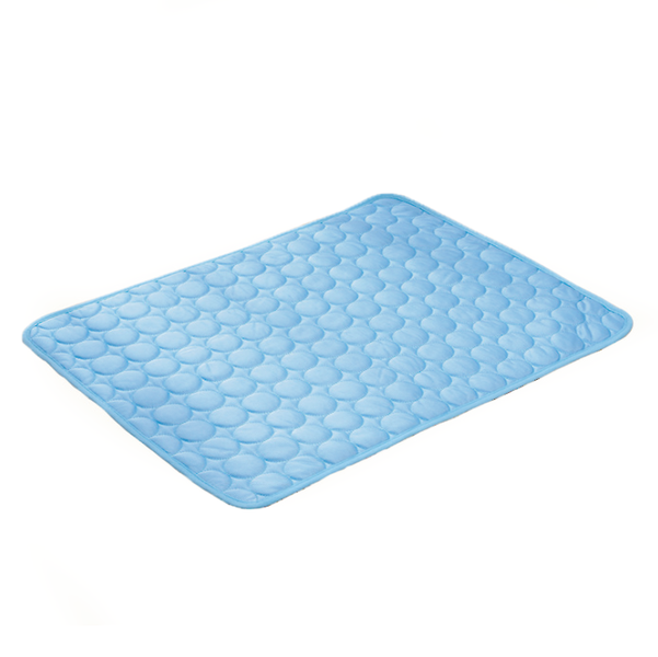 Summer Breathable Ice Silk Pet Mat, Suitable For Cats And Dogs - Blue