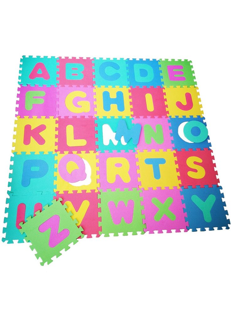 Alphabet Educational Foam Floor Mat for Kids - 26 Pieces - 1.4 x 1.4 ...