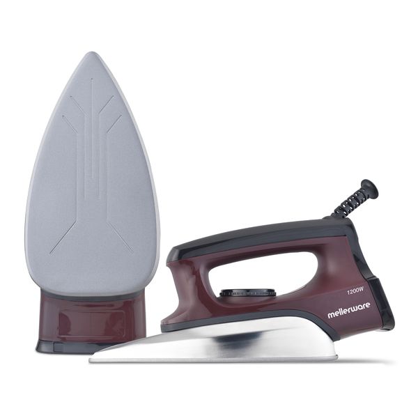 Mellerware Iron Dry Non-Stick Brown Soleplate 1100 - 1300W "Hercules