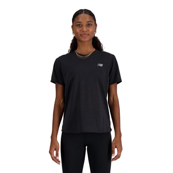 New Balance Women's Athletics Short Sleeve Running Tee - Black