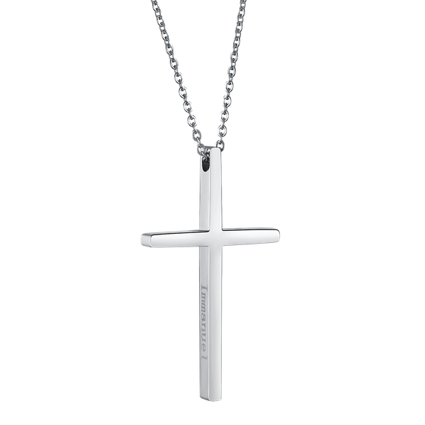 Mens's Silver Cross Necklace