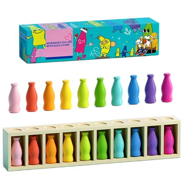 Party Outdoor Travel Toy Bottle Color Challenge Game for Kids and Adults