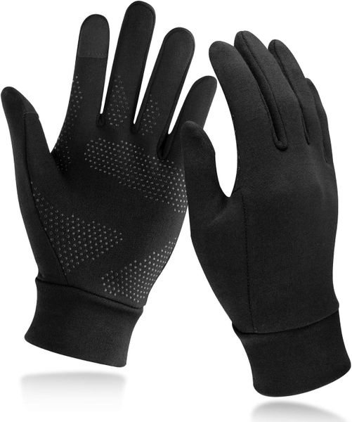 Gloves, Touch Screen Anti-Slip Warm Gloves Liners for Cycling Biking