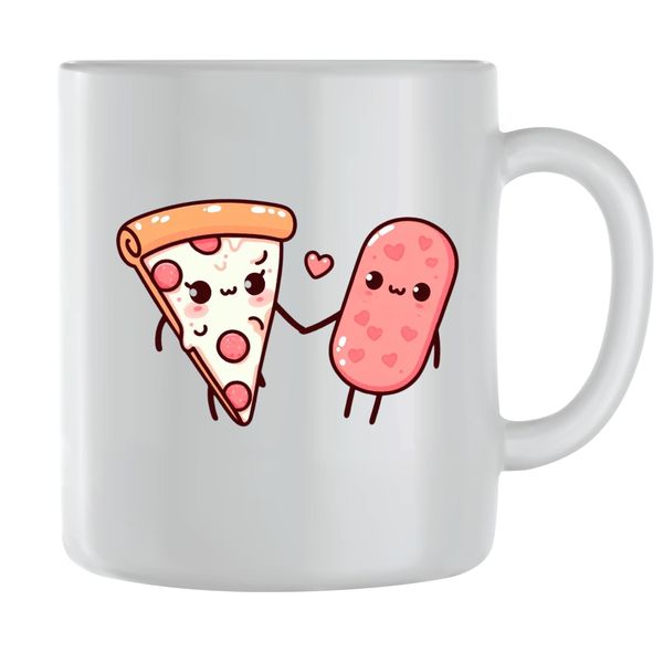 Pizza Coffee Mugs for Men Women Matching Couples Graphic Cups Present 092