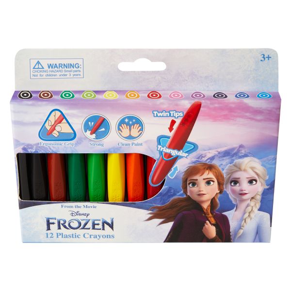Frozen Gel Crayons Twist Action - 12Pc