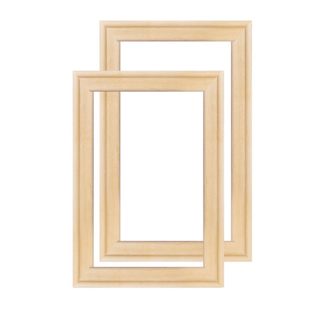 Craft Home Decor Wood Frame For Canvas Oil Painting DIY Set of 2