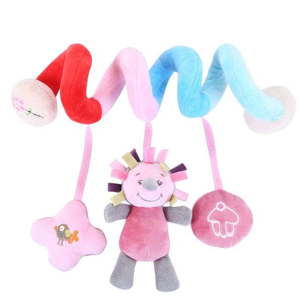 Spiral Pram Toys Newborn Hanging Toys for Babies - Pink Hedgehog