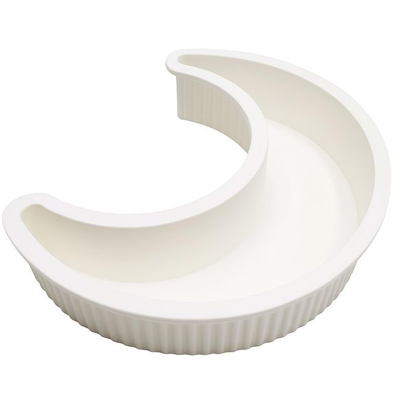 Non-Stick Crescent Moon Silicone Cake Mold - White