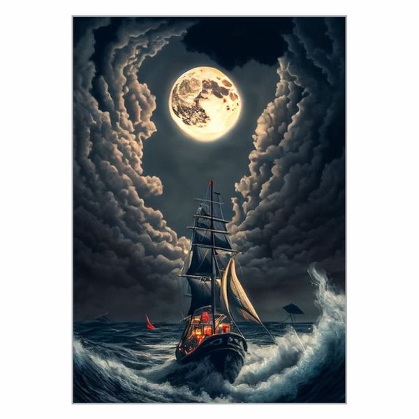 Sailing The Ocean Poster - A1