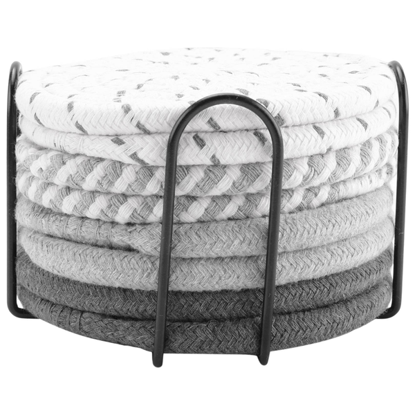 Drink Coasters with Holder, 4 Colors Absorbent Coasters, B 8Piece