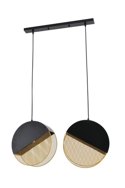 Modern Metal Pendant Light Black +Gold-Double