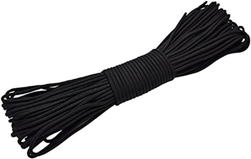 20-Meter Nylon Rope for Hanging Pictures - Black Nylon Parachute Rope