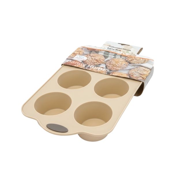 Professional Silicone Baking Mold - 6 Cup Muffin &amp; Cupcake Tray
