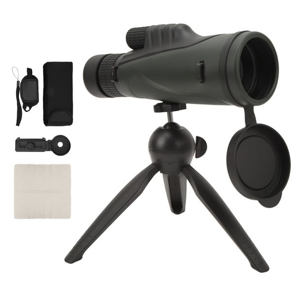 10-30x50 Zoom Monocular Telescope with Phone Clip Tripod