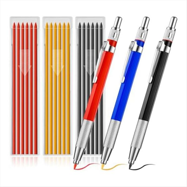 Welding Pencil with Round Lead, Metal Welding Marker, for Pipe Joints, Weld