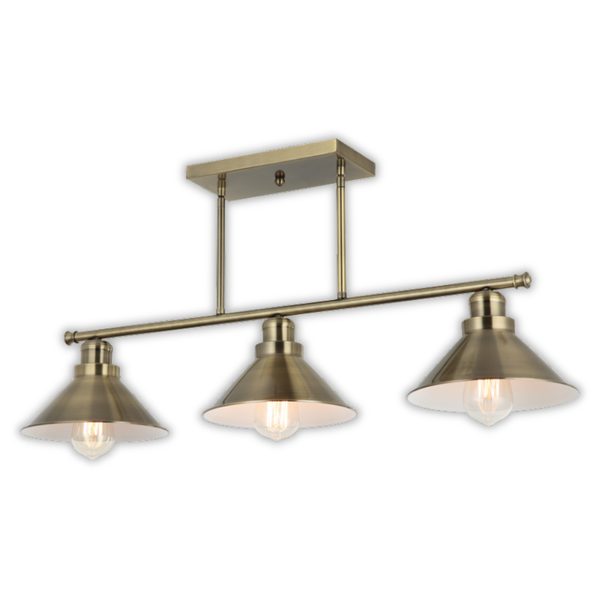 Brightstar PEN844/3 Antique Brass Pendant Light