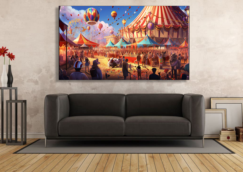 Canvas Wall Art - Carnival Extravaganza Abstract - IM0187