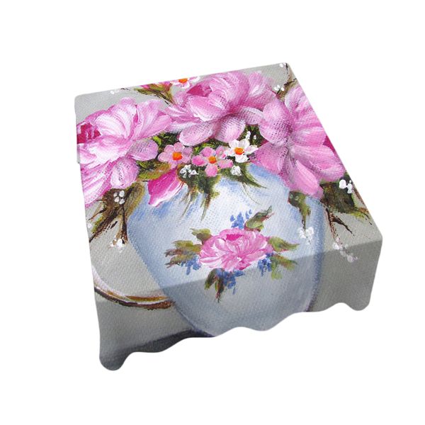 Pink Pottery By Stella Bruwer Square Tablecloth