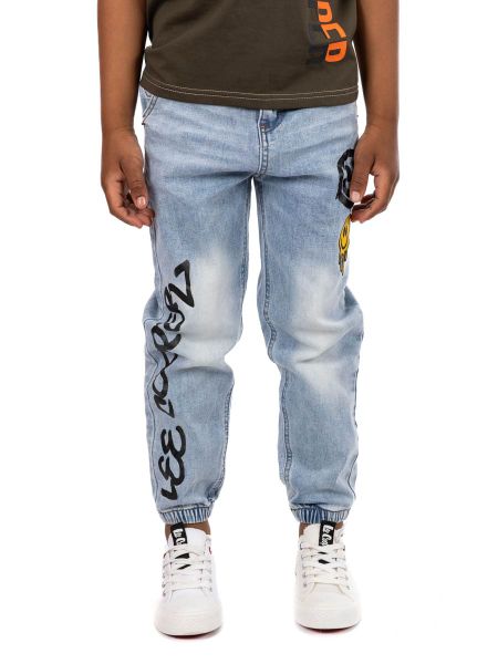 Lee Cooper Boy's Cargo Jeans: Noah Mid Wash