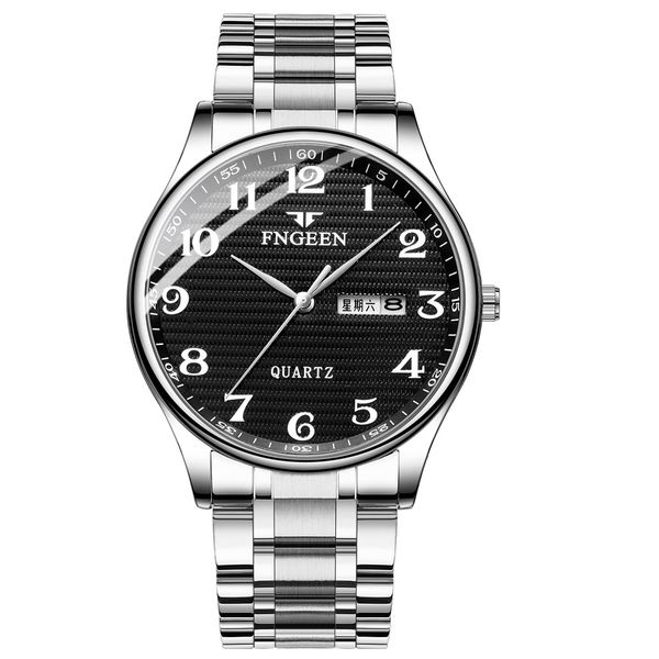 Waterproof Elderly Watch Men's and Women's Night Light Dial Middle ag