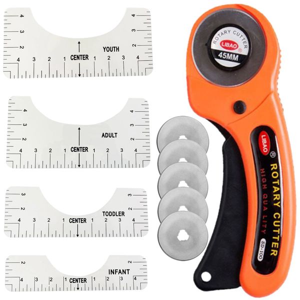 Craft Multifunctional T-Shirt Alignment Rulers With Rotary Cutter &amp; Blades